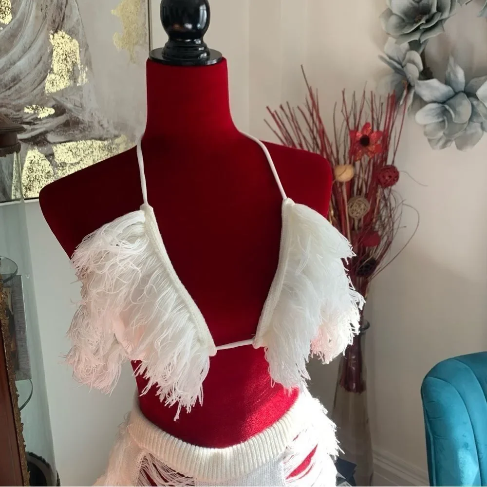 MICAS IVORY KNIT MAXI SKIRT SET - Picture 6 of 9